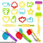 Windyus 19 Pieces Clay Play Dough Tools Kit with Models and Molds,Animal Shapes ,Cutters,Plastic Art Clay and Dough Set for Children Kids  B079FLFX85